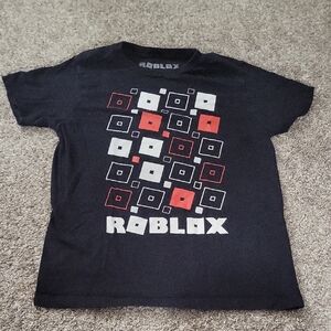 Kids Roblox Graphic T-Shirt - Black and Red